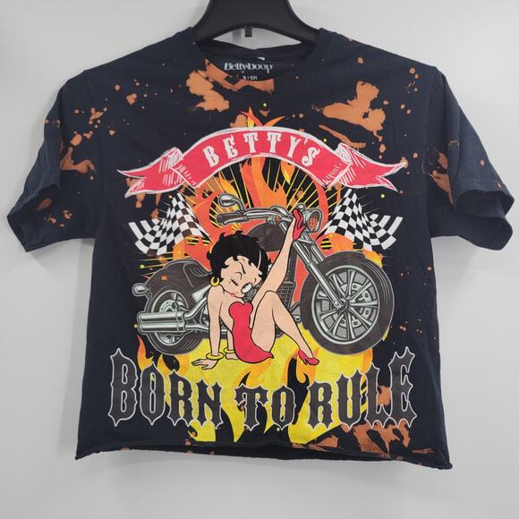 Betty Boop tie dye cropped shirt size S - Picture 1 of 4